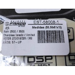 Estopera Delantera Cigueñal Dodge Motor 273 318 326 360