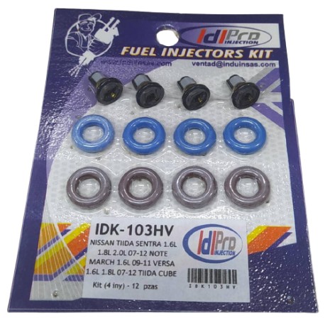 Kit O-Ring Inyectores Nissan Tiida Sentra B15 B16 1.8 y 2.0