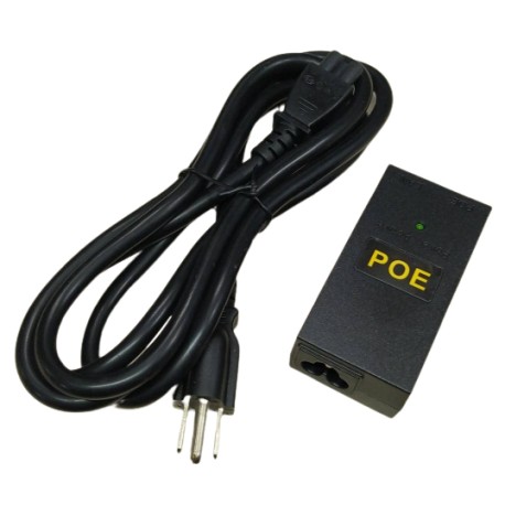 Inyector Poe 48v 0.5A 24W De Energía Adaptador Ethernet Cctv