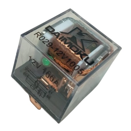 Relay 5 Patas 12V 100Amp Transparente Con Luz