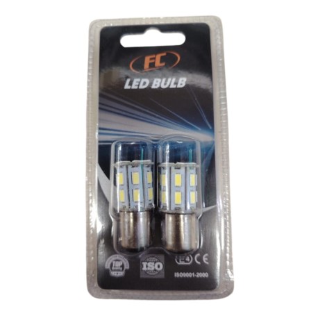 Kit Bombillo 12V 2 contactos LED Luz Blanca